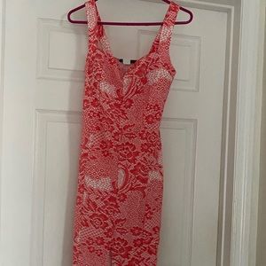 Pink designed fitted dress